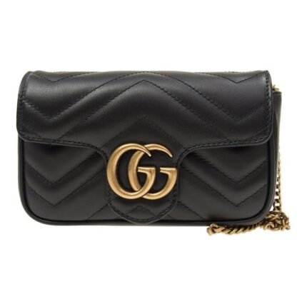 GUCCI GG Marmont Matelasse Ultra Mini Bag, Black